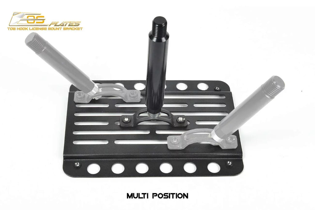 Extreme Online Store Replacement for 2006-2008 Mazda Miata NC | EOS Plate Version 1 Mid Sized Front Bumper Tow Hook License Relocator Mount Bracket Tow-226