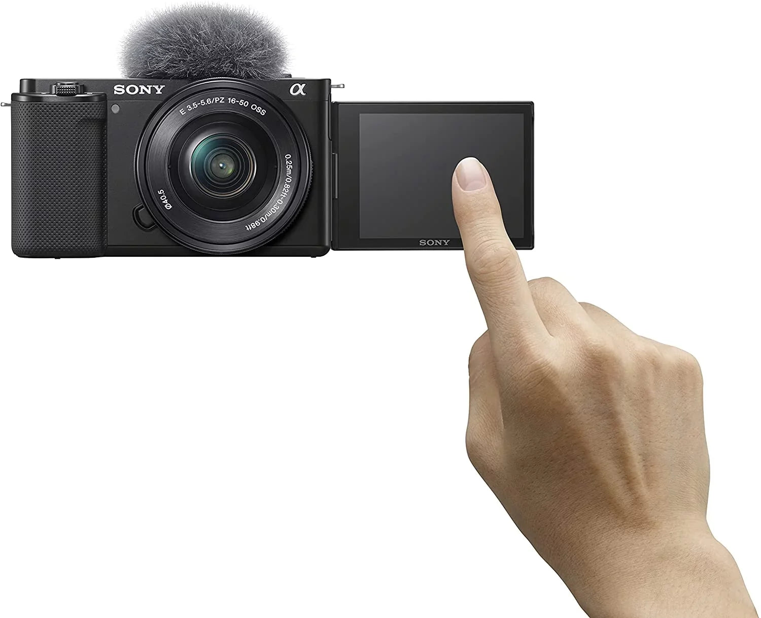 Sony Alpha ZV-E10L 24.2 Megapixel Mirrorless Camera with Lens, 0.63", 1.97", Black