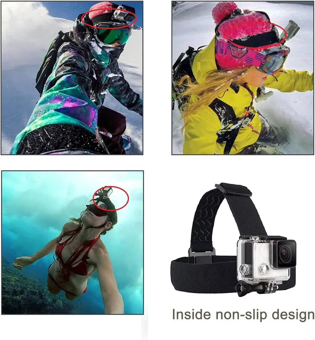 Action Camera Head Mount Strap Wearing Head Belt Compatible with Gopro Hero 11 10 9 8 7 6 5/AKASO/Dragon - Exclusive Design