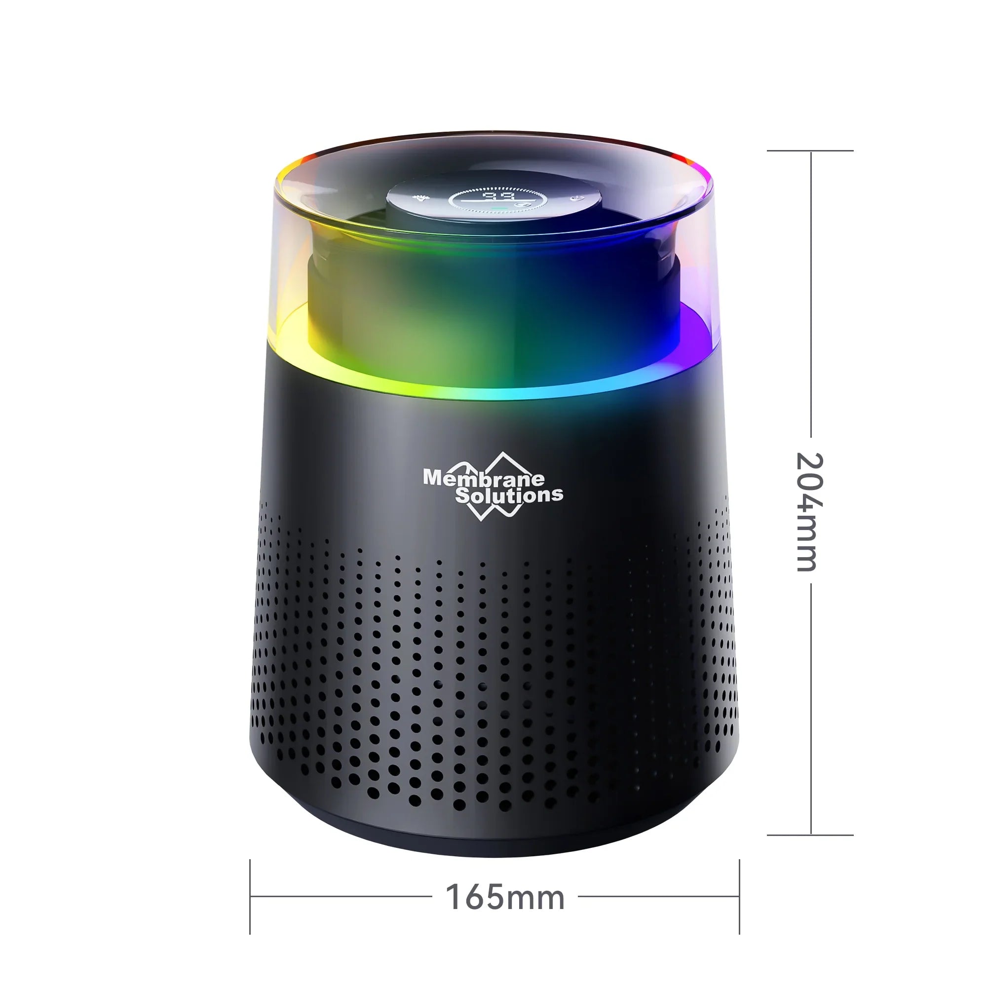 Membrane Solutions MSB5 Air Purifier for Allergies and Asthma, H13 True HEPA Filter, LED Light, Black - Exclusive Design