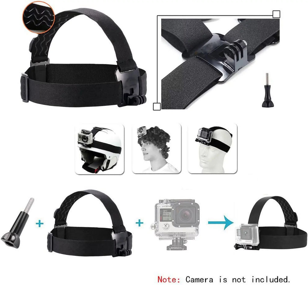 Action Camera Head Mount Strap Wearing Head Belt Compatible with Gopro Hero 11 10 9 8 7 6 5/AKASO/Dragon - Exclusive Design