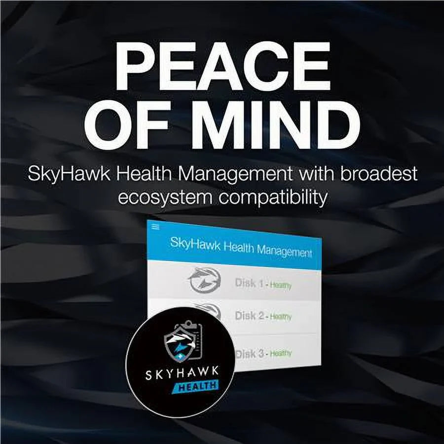 Seagate SkyHawk AI ST12000VE003 - Hard drive - 12 TB - internal - 3.5" - SATA 6Gb/s - buffer: 512 MB - with 3 years Seagate Rescue Data Recovery - Exclusive Design