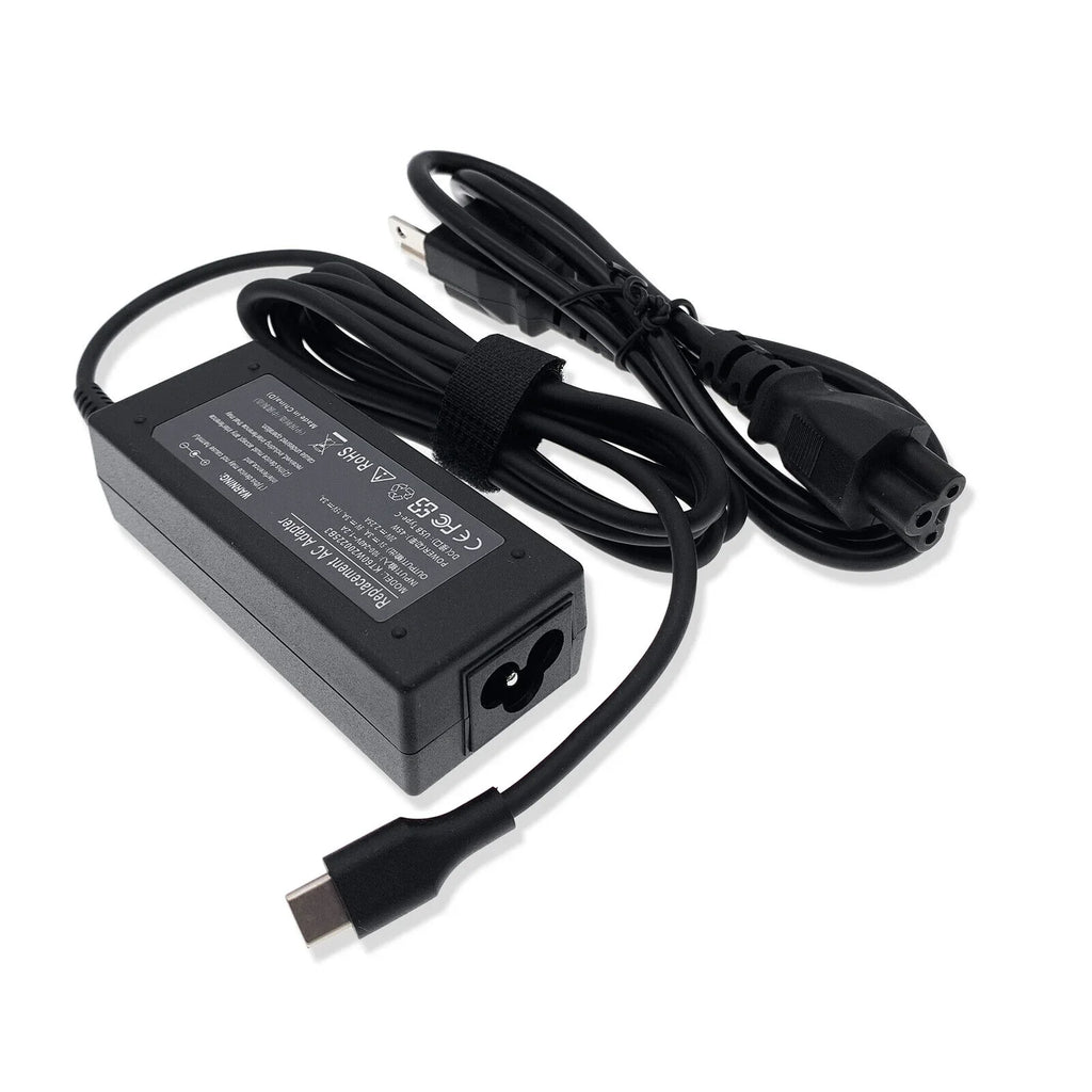 New 45W Type-C AC Adapter Charger For 100E 2nd Gen 81QB000AUS Chromebook - Exclusive Design