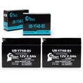 2-Pack UpStart Battery Replacement 2012 Yamaha SR400 (FI) 400CC Factory Activated, Maintenance Free, Motorcycle Battery - 12V, 2.3Ah, UB-YT4B-BS - Exclusive Design