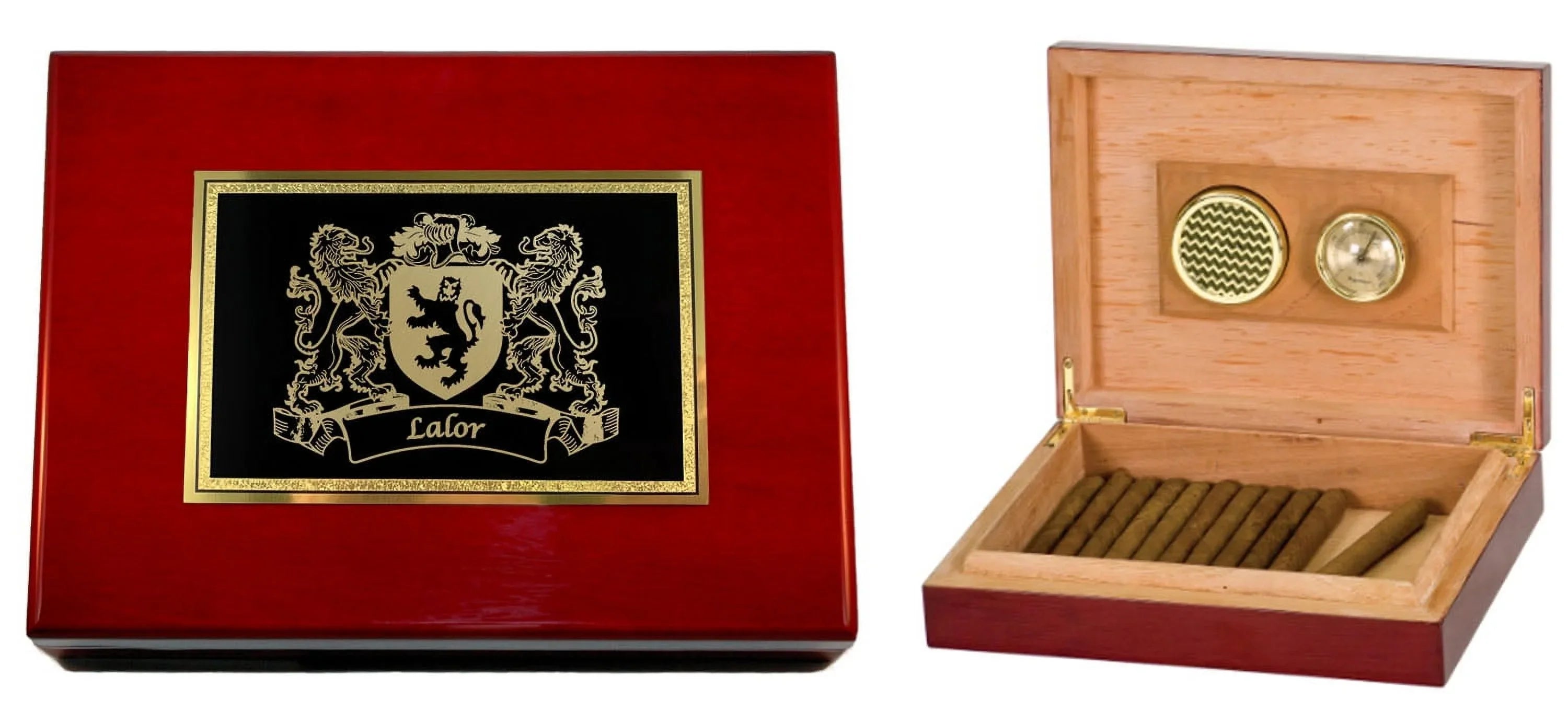 Stylish Lalor Irish Coat of Arms Humidor