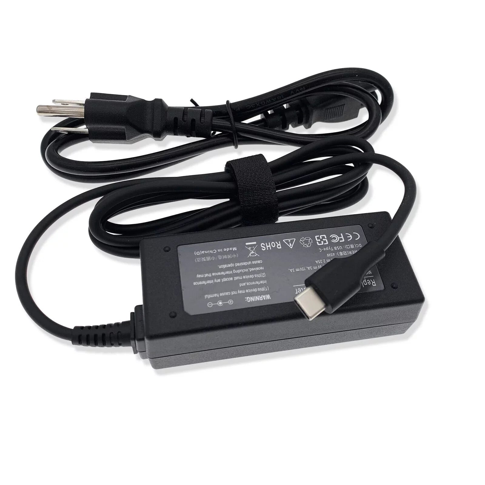 New 45W Type-C AC Adapter Charger For 100E 2nd Gen 81QB000AUS Chromebook - Exclusive Design