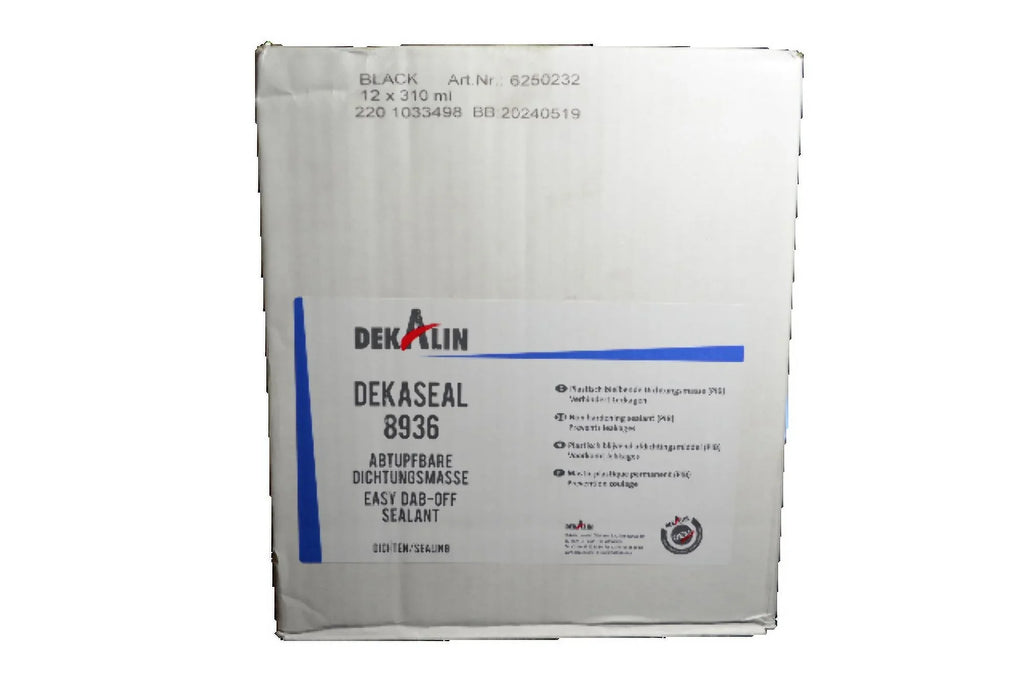 Stylish DEKALIN Dekaseal 8936 2 Pack 310ml Cartridge Plastic-Elastic Black Sealant / Adhesive