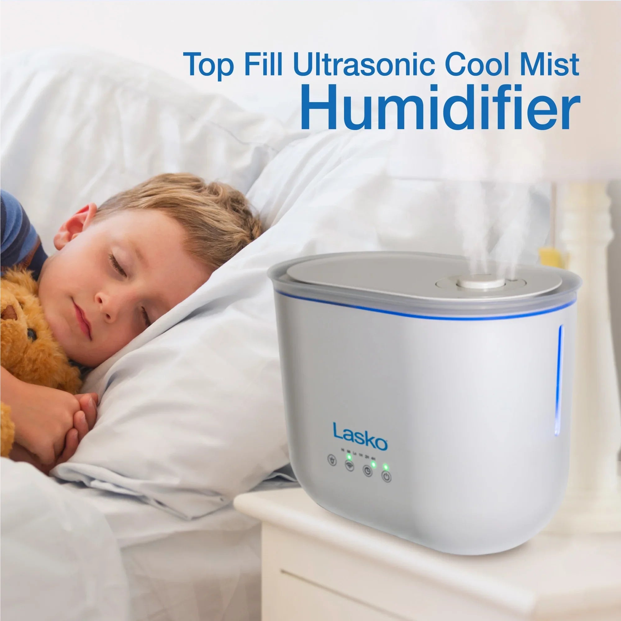 Lasko 0.92 Gallon, 18-Hour Cool Mist Ultrasonic Humidifier with Timer, 370 Sq. ft., UH250 - Exclusive Design