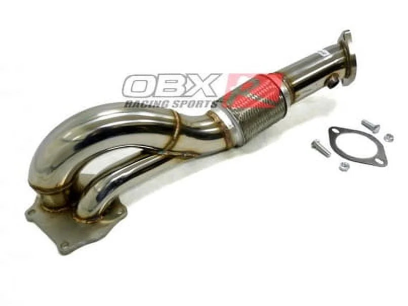 Stylish Stainless steel Straight Flow Pipe Fits For 2008 thru 2014 Mitsubishi EVO-X 2.0L 4B11 By Maximizer