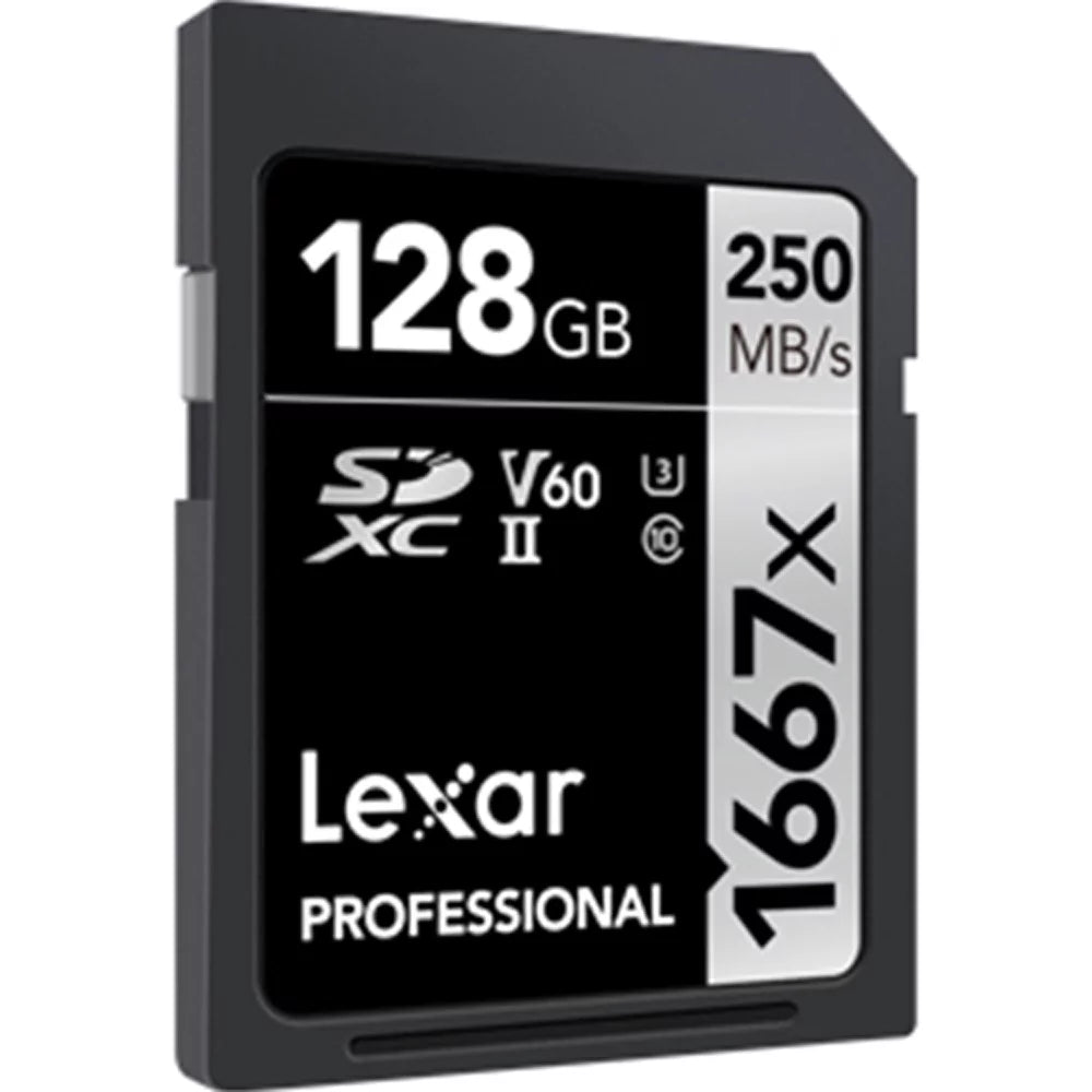 Lexar LCXEXSL128G-RNENG CFexpress Type B SILVER Series 128GB Memory Card Bundle with Professional 1667x 128GB SDXC Memory Card and LRW 520 CFexpress Type B/SD USB 3.2 Gen 2 Card Reader