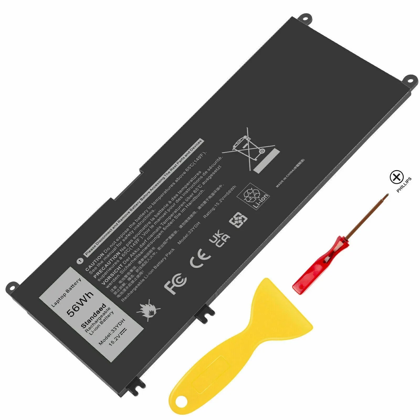 33YDH Laptop Battery For 3380 3590 3580 3480 3490 W7NKD P30E001 US