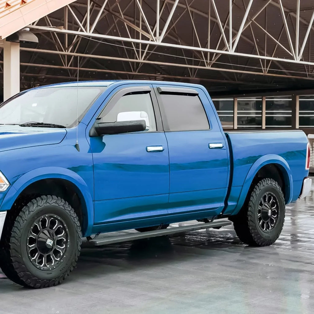 Goodyear Shatterproof Side Window Deflectors for Dodge RAM 2500 3500 2019-2024 Crew Cab, Tape-on Rain Guards, Window Visors, Vent Deflector, Vent Visor, Truck Accessories, 4pcs- GY003106LPv - Exclusive Design