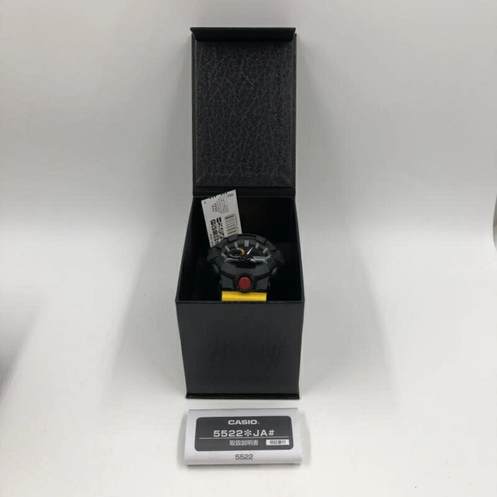 Stylish Pre-Owned CASIO G-SHOCK Watch GA-700MT-1A9JF Yellow Quartz G-Shock (Like New)