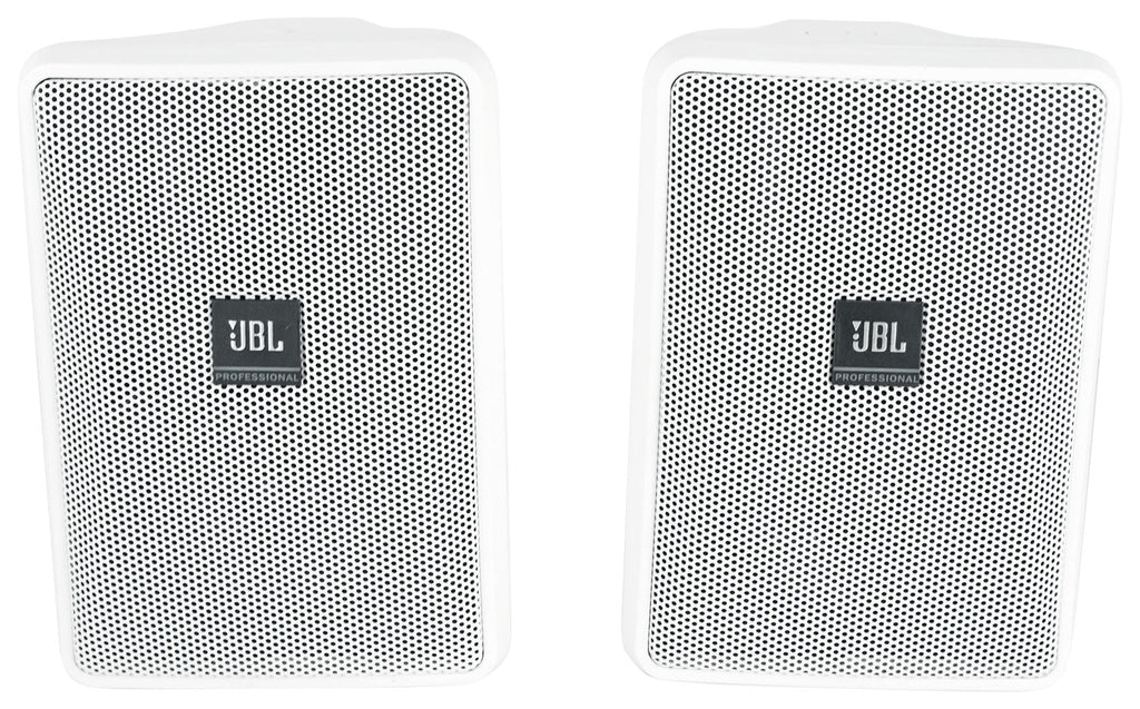 Stylish (8) JBL Control 23-1 White 3" Indoor/Outdoor 70v Commercial Wall Speakers + Amp