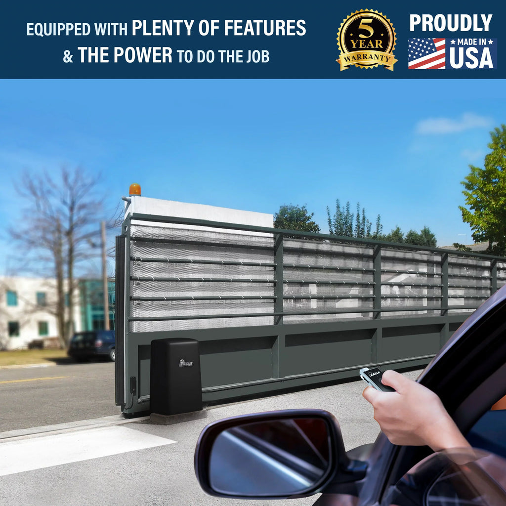 Eagle 2000 APT DM Dual 1- Slide Gate Operator (Crank to Open) 50' & 3500 lbs Capacity Fail-Secure - Exclusive Design