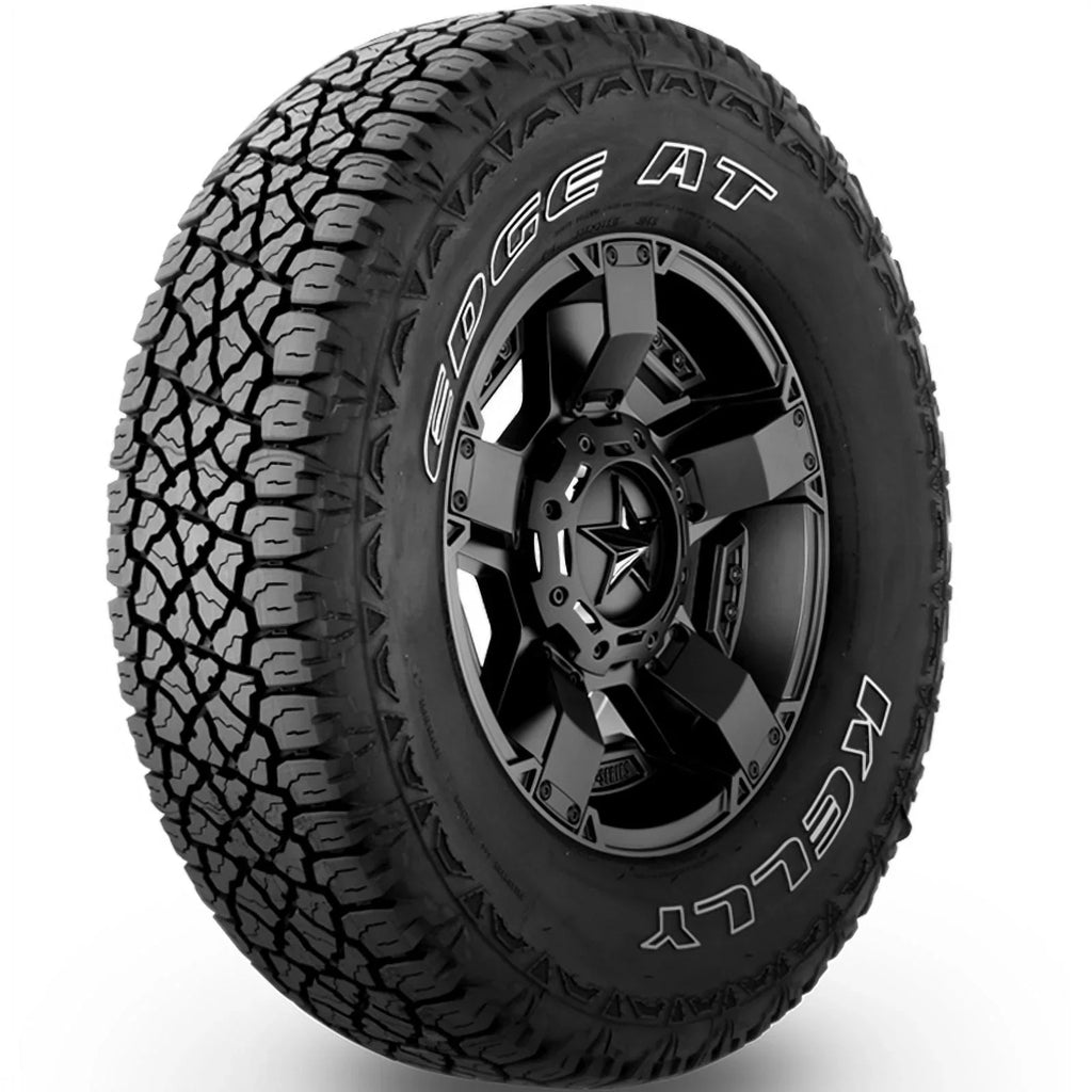 Set of 4 (FOUR) Kelly Edge A/T 265/70R17 115T AT All Terrain Tires Fits: 2014-18 Chevrolet Silverado 1500 WT, 2010-21 GMC Sierra 1500 SLE - Exclusive Design