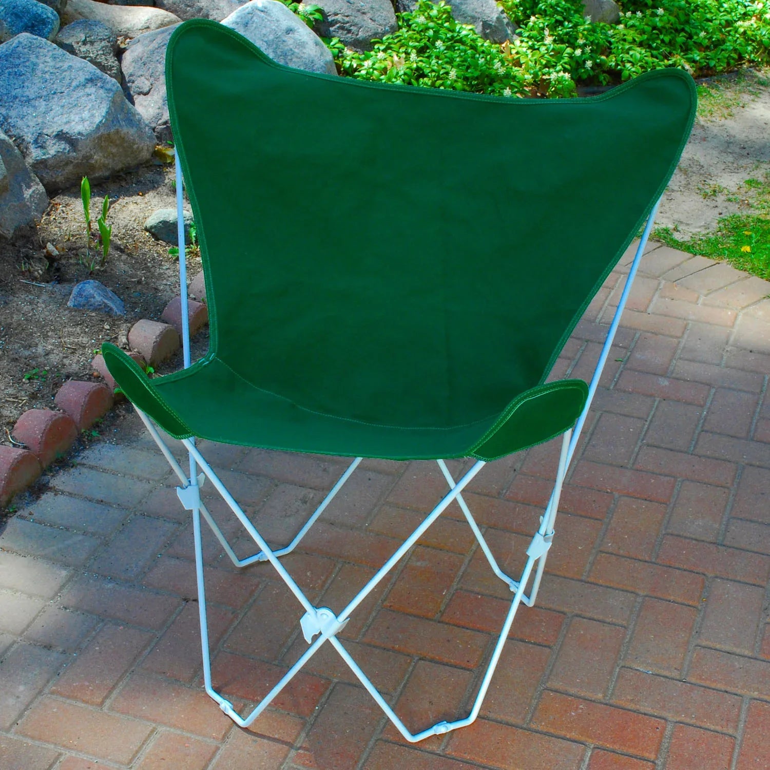 The Hamptons Collection 35" Green Butterfly Chair and Cover Combination with Frame