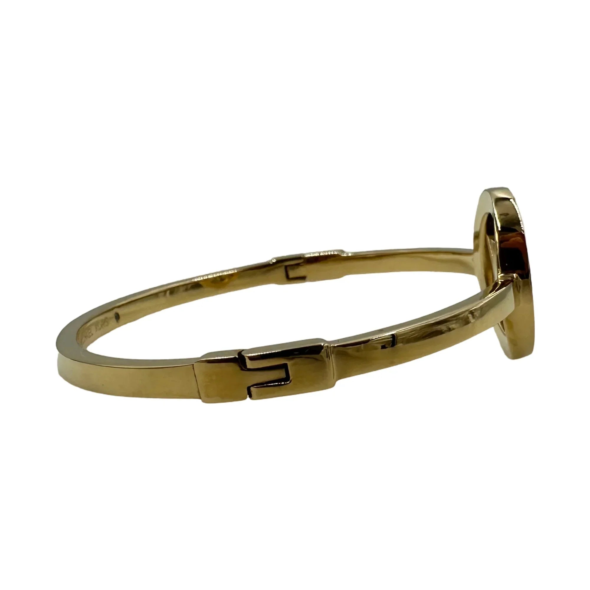 Stylish Michael Kors Wanderlust Hinged Gold-Tone Bangle Bracelet - MKJ4116710
