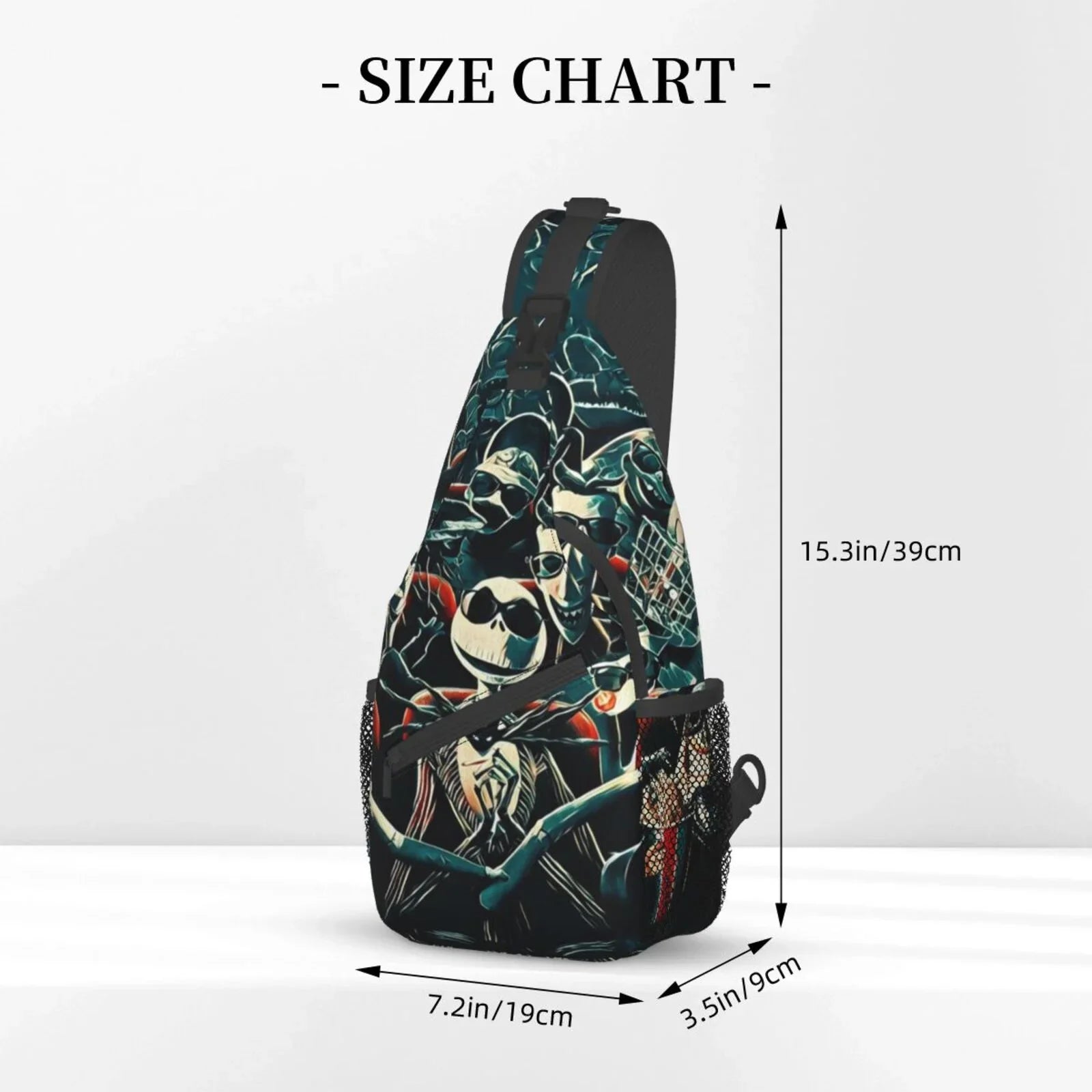 Jack Skellington Chest Bags Crossbody Sling Backpack Unisex Travel Hiking Daypack Shoulder Bag Gifts For Women Men