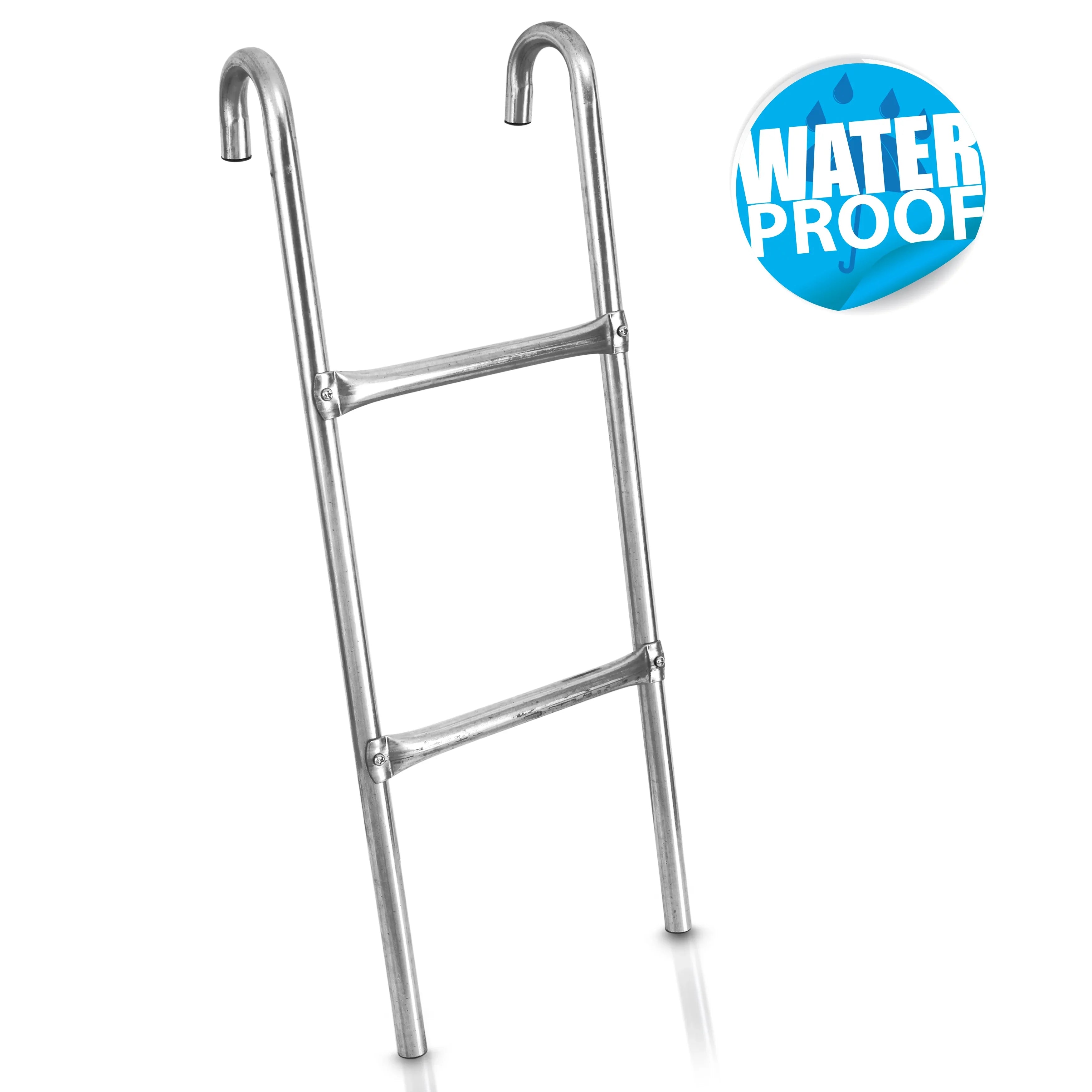 Stylish SereneLife 2 Step Weather Resistant Galvanized Steel Trampoline Access Climbing Ladder - 4.7 inch.