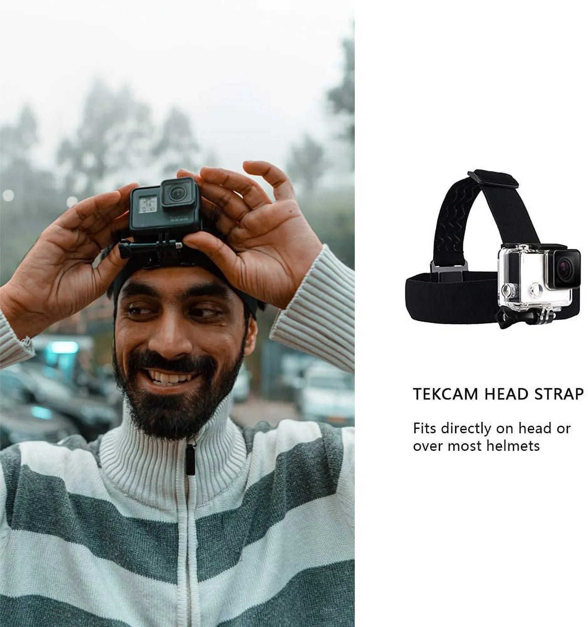 Action Camera Head Mount Strap Wearing Head Belt Compatible with Gopro Hero 11 10 9 8 7 6 5/AKASO/Dragon - Exclusive Design