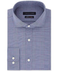 Tommy Hilfiger Menâs Fitted TH Flex Performance Stretch Moisture-Wicking Purple Check Dress Shirt(Purple, 15.5X34-35