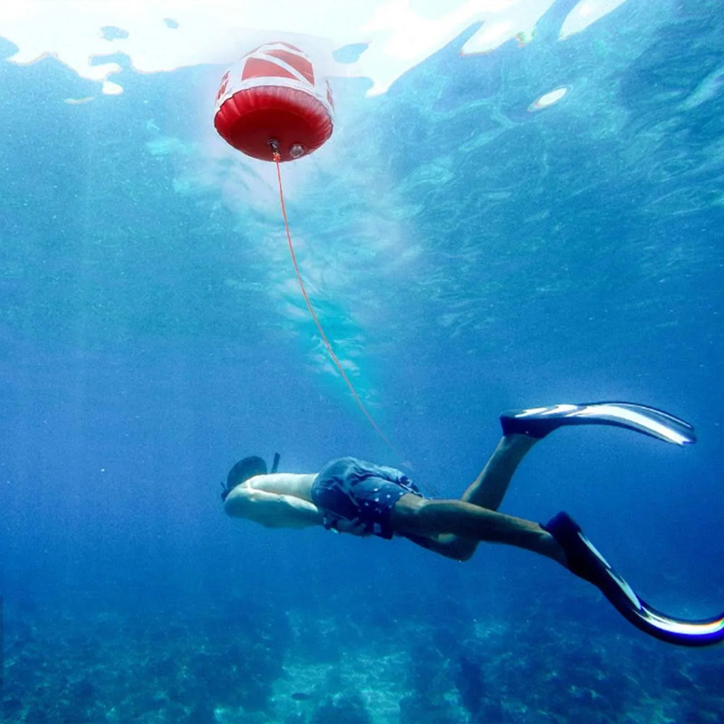 AMLESO Dive Flag Float Buoy Dive Flag High Visibility Float , Inflatable Floater for Surface ing, Underwater Exploration, Fishing