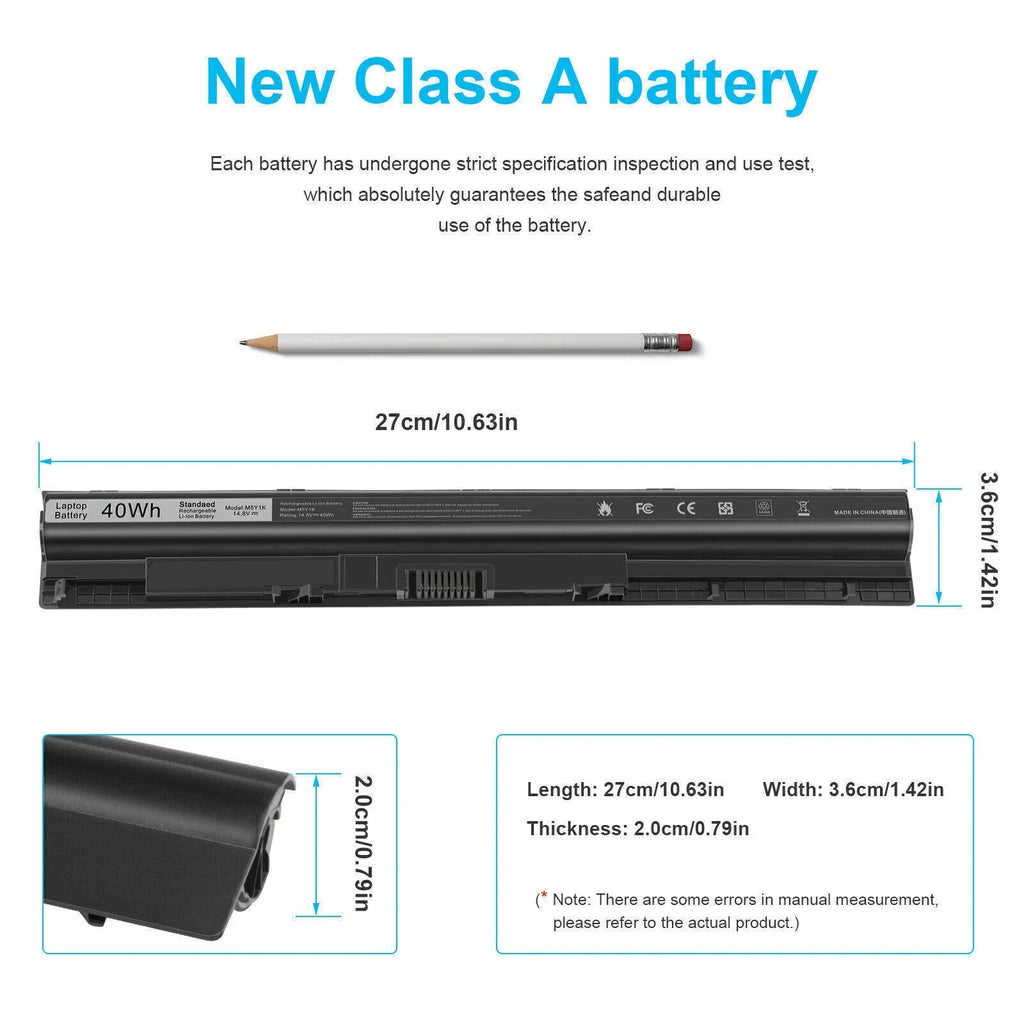 GXVJ3 HD4J0 K185W Battery for Inspiron 14 15 17 5000 3000 Series 5559 5558 3551 2700mAh
