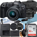 Canon EOS R8 Mirrorless Camera with RF 24-50mm Lens + SanDisk 32GB Memory Card + Case + LED Flash + ZeeTech Accessory Bundle - Exclusive Design