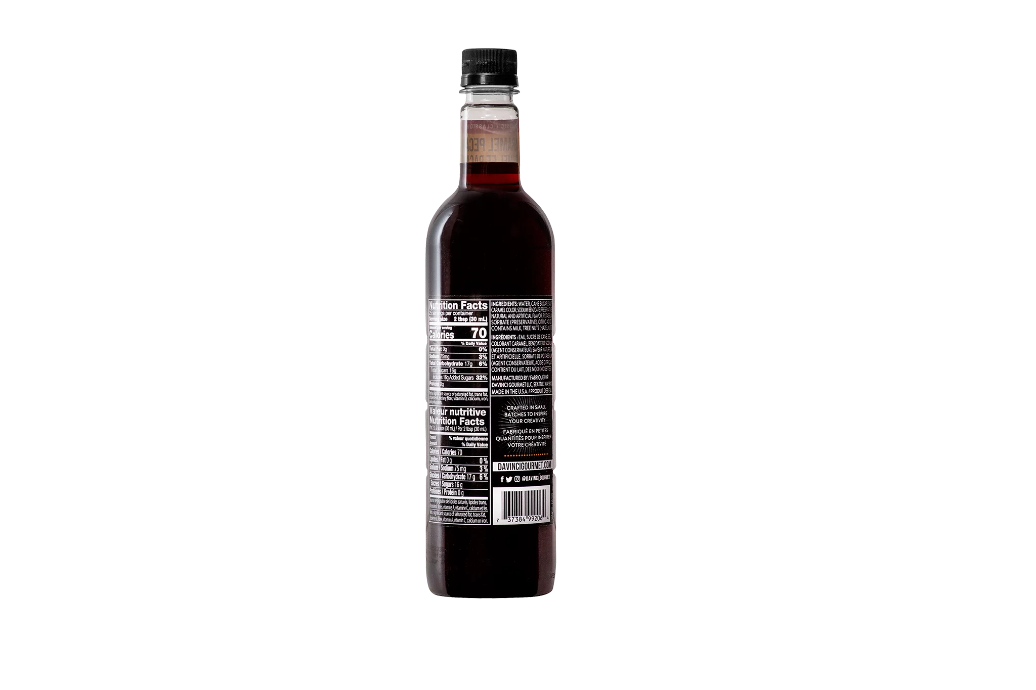 DaVinci Gourmet Classic Caramel Pecan Syrup, 750 ml - Exclusive Design