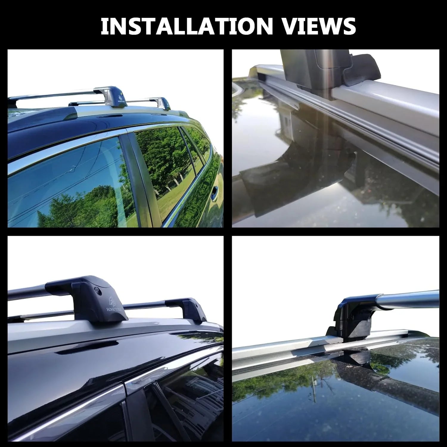 ROKIOTOEX Roof Rack Crossbars Fit for 2015-2019 Subar-u Outback Premier Touring Chrome Lush Side Rails, Cross Bars for Rooftop Cargo Box Luggage, Ski Board, Bike Carrier â Black SO14T