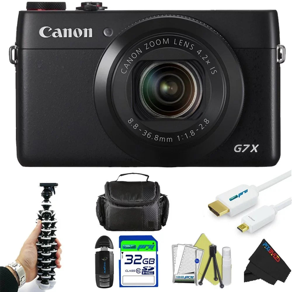Canon PowerShot G7 X Digital Camera + Pixi-Basic Accessory Bundle - Exclusive Design