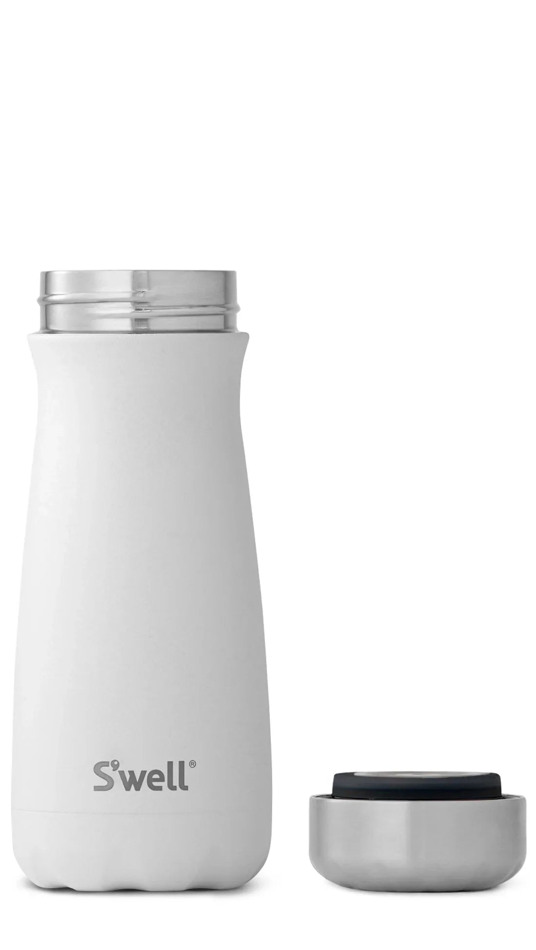 Stylish S'well Vacuum Insulated Stainless Steel Traveler Travel Mug, Moonstone, 16 oz