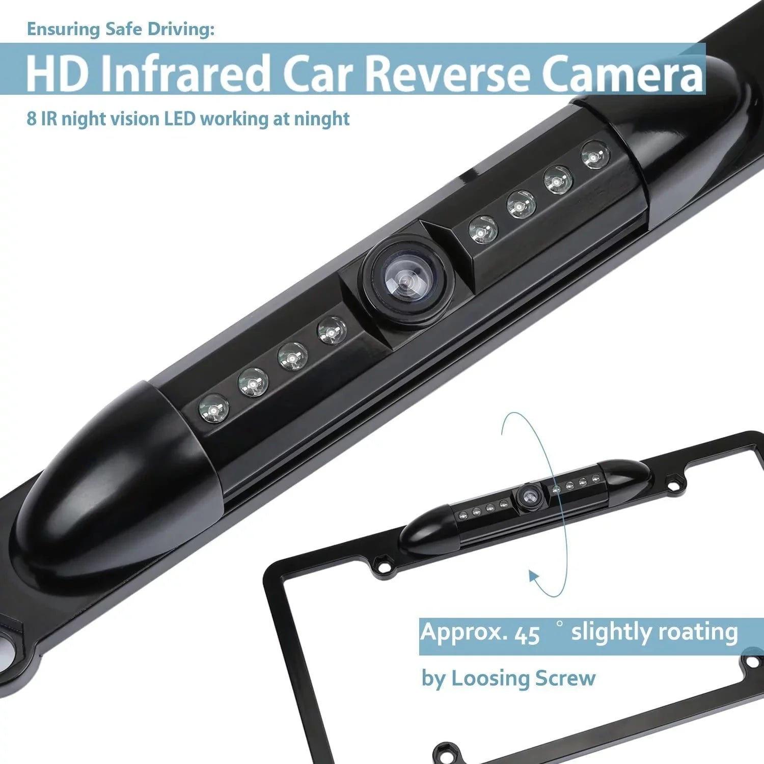 CAM108 Backup Camera License Plate HD Night Vision Rear View 170Â° Angle Waterproof Compatible with Pioneer Car Radio DMH-100BT DMH-WT8600NEX DMH-160BT DMH1770NEX AVH-120BT AVH-210EX AVH-2550NEX - Exclusive Design