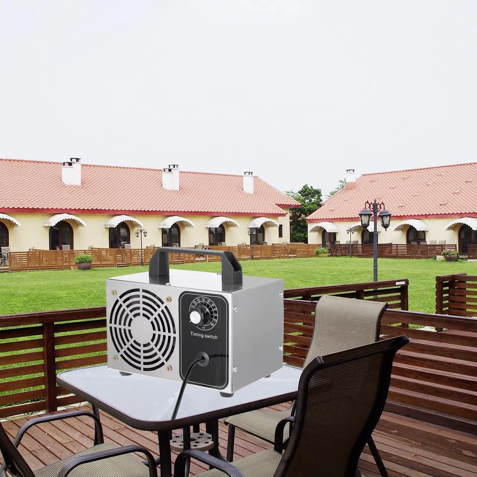 Stylish 28g/h Ozone Generator Machine - O3 Air Deodorizer for Home, Kitchen, Office, and Car Use