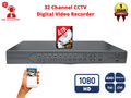Evertech 32 Channel DVR with 4TB H.265 Digital Video Recorder for CCTV Security Surveillance Camera System - Exclusive Design