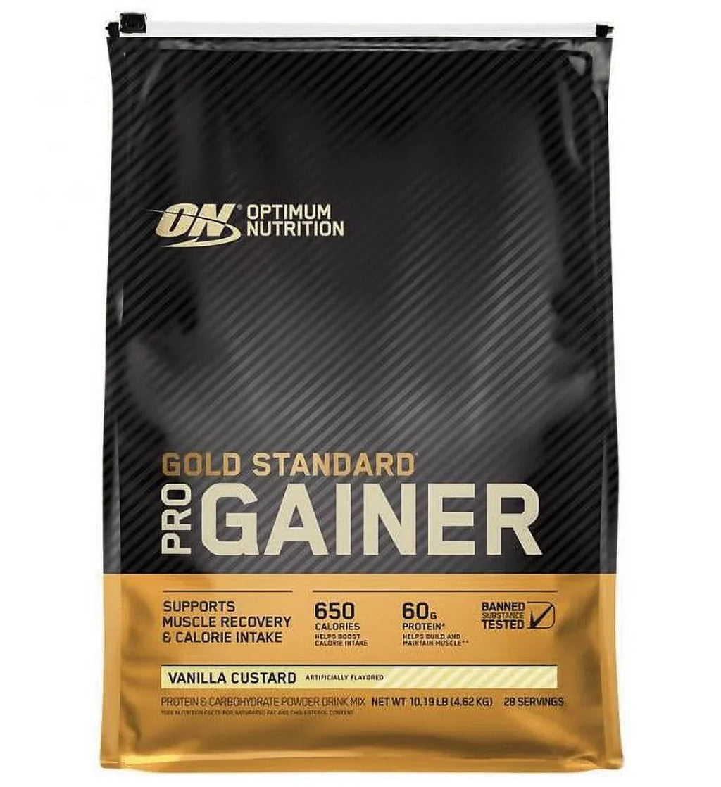 Optimum Nutrition, Gold Standard Pro Gainer, Vanilla Custard, 10.19 lb, 28 Servings - Exclusive Design