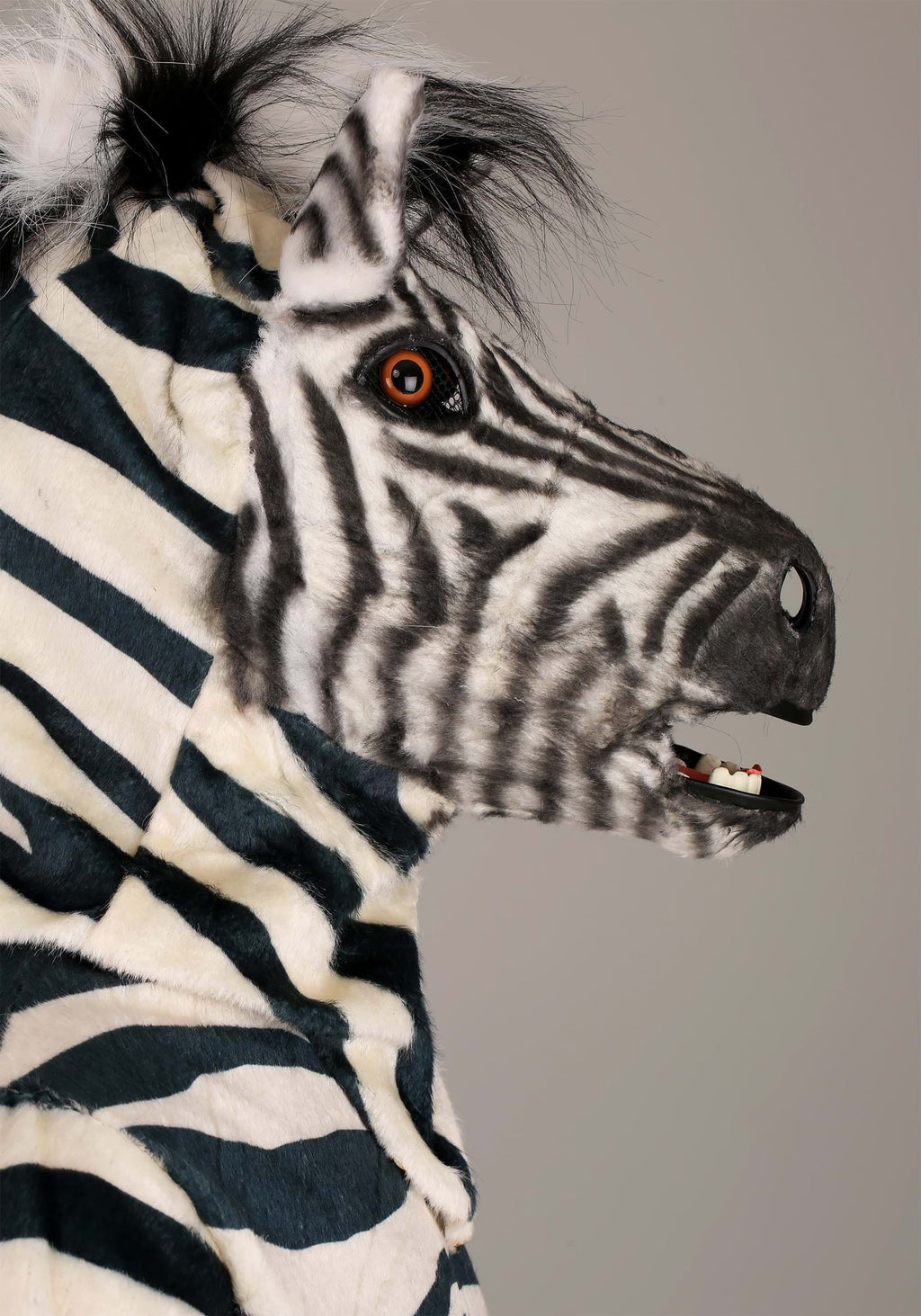 Adult Zebra Suit with Mouth Mover Mask - Exclusive Design