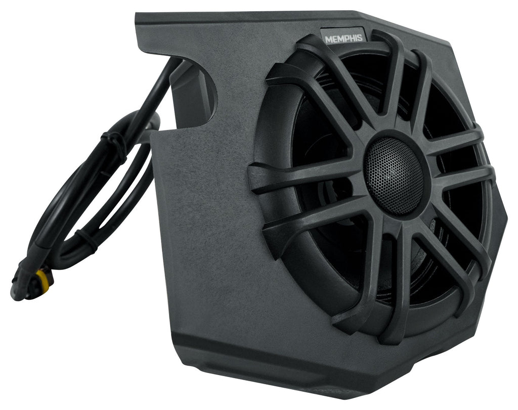 (2) Memphis Audio RZR65FE Pods+LED Tower Speakers+Amp For 2014+ Polaris RZR - Exclusive Design