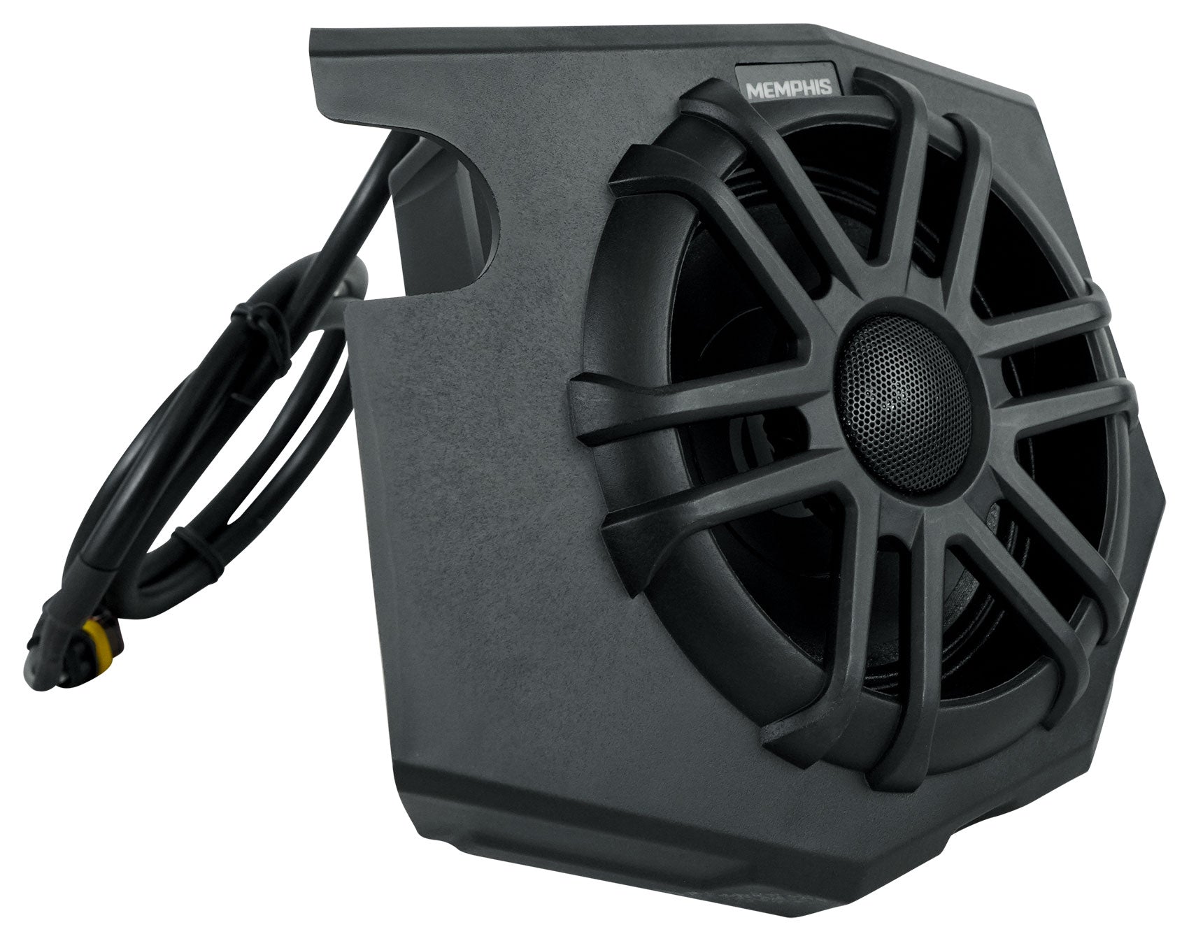 (2) Memphis Audio RZR65FE Pods+LED Tower Speakers+Amp For 2014+ Polaris RZR - Exclusive Design