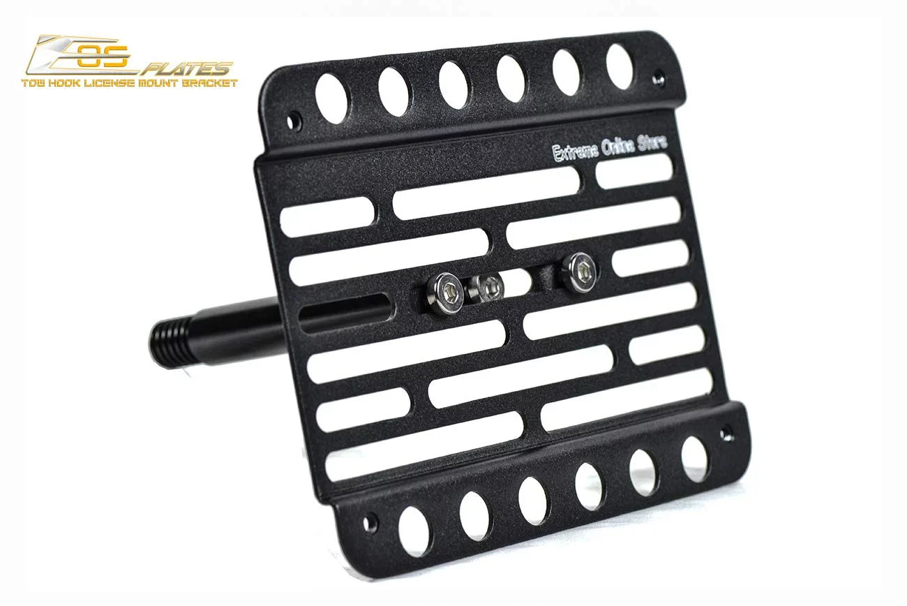 Extreme Online Store Replacement for 2006-2008 Mazda Miata NC | EOS Plate Version 1 Mid Sized Front Bumper Tow Hook License Relocator Mount Bracket Tow-226