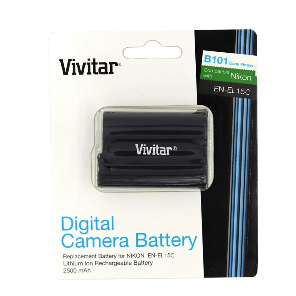 Vivitar Replacement Rechargeable Battery for Nikon EN-EL15c + MH-25 Replacement Battery Charger