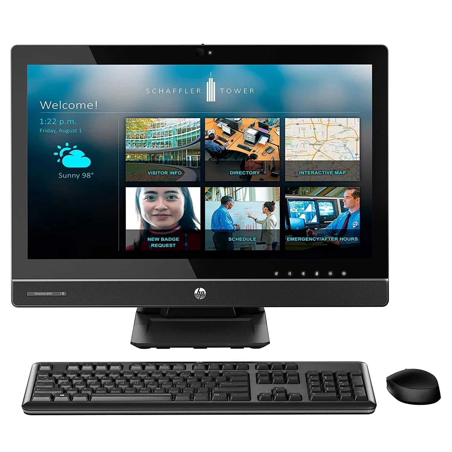EliteOne 800 G1 All In One Computer, 23" HD Display, I5-4590s 3.7 GHz max CPU, 16GB DDR3 RAM, 512GB SSD, DVD, USB 3.0, WiFi, Displayport, Windows 10 Home