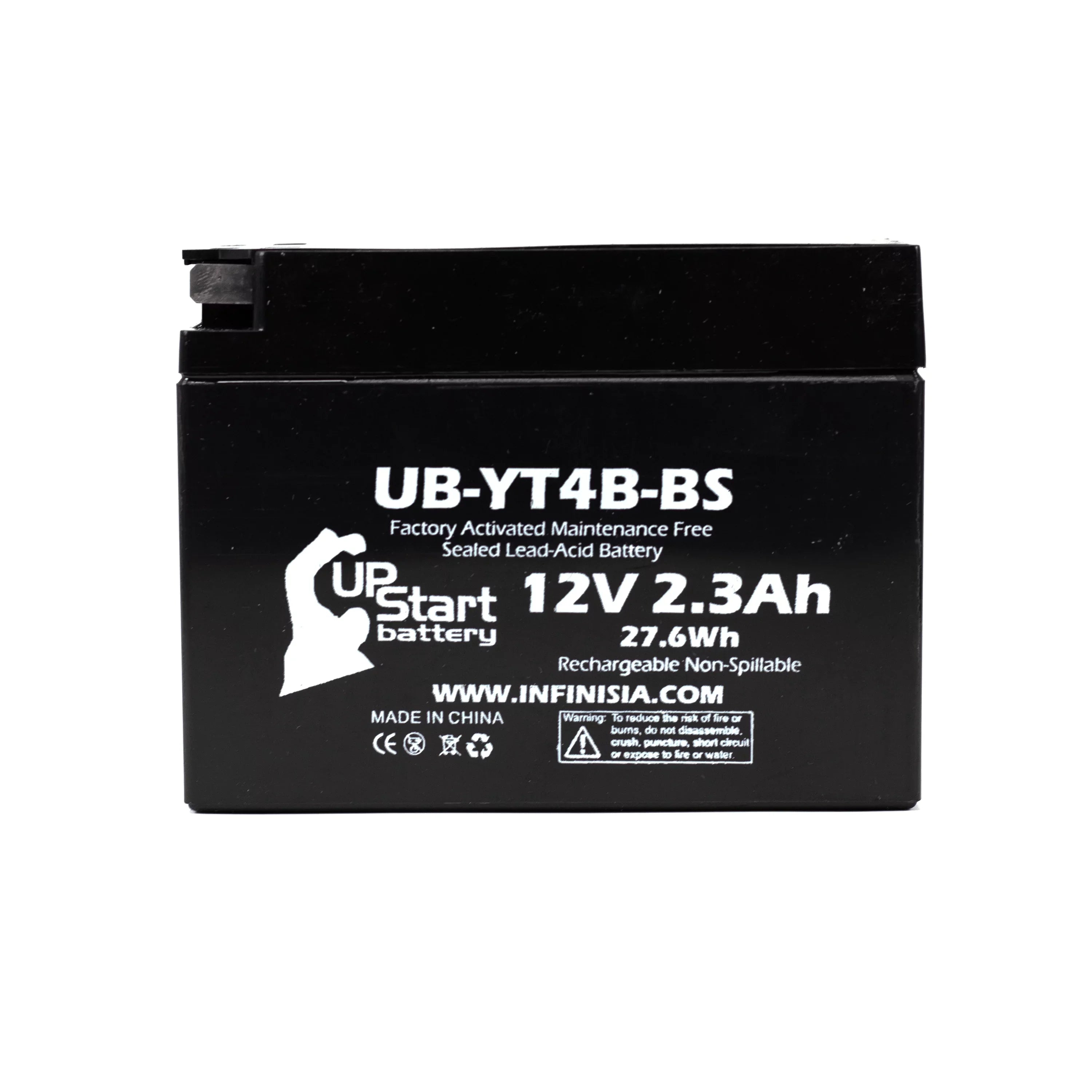 Stylish 3-Pack UpStart Battery Replacement for 2002 Yamaha SR400 400CC Factory Activated, Maintenance Free, Motorcycle Battery - 12V, 2.3Ah, UB-YT4B-BS