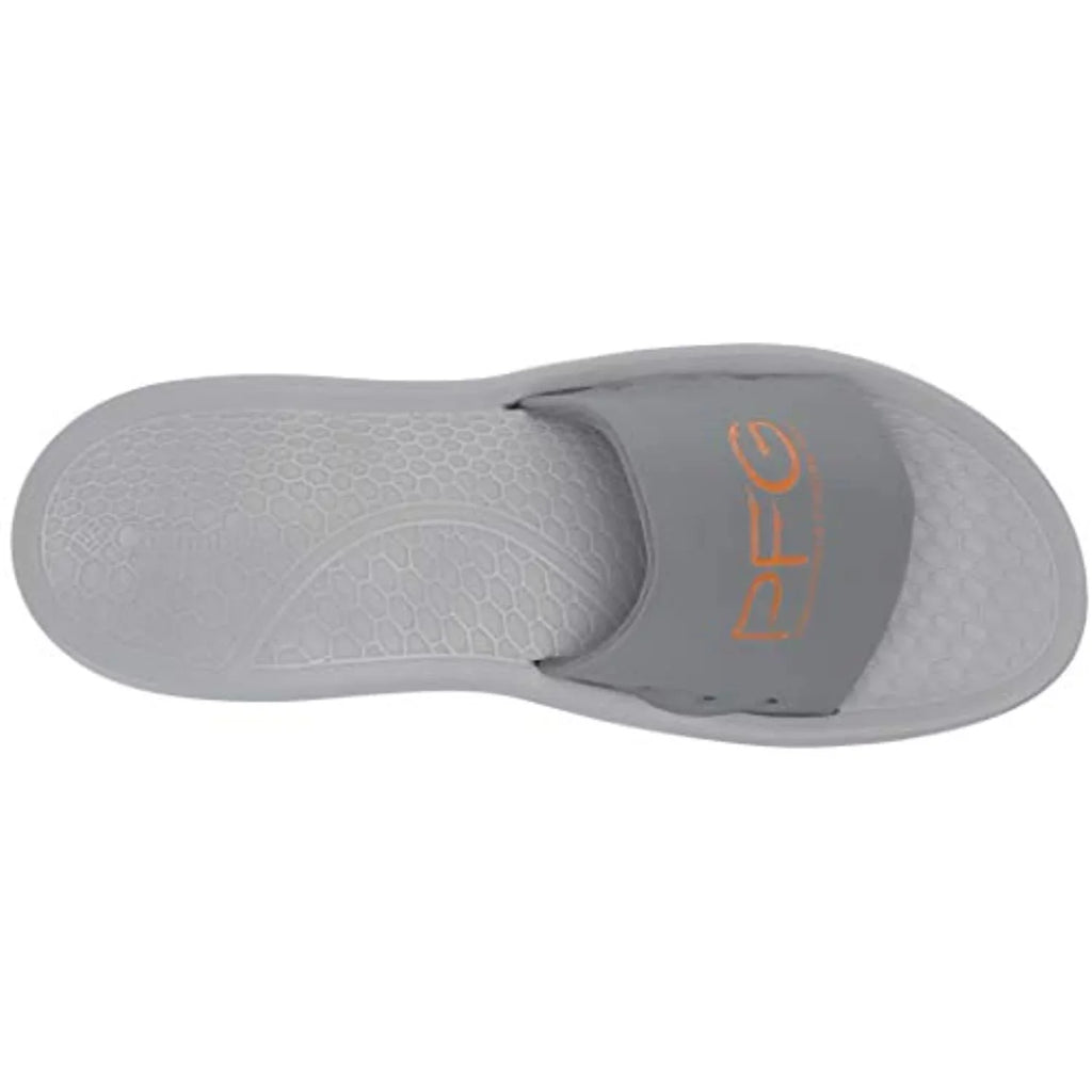 Columbia Men's Yachtrocker PFG Slide Sport Sandal, Ti Grey Steel/Lamp Orange, 9