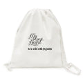 Famous Poetry Quote My Heart Joy Backpack Canvas Drawstring Reusable Mesh Shopping Bag - Exclusive Design
