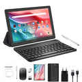 Android 11,Tablet with Keyboard,10 inch 2 in 1 Tablets,64GB ROM(up to 128GB Expand ),6000mAh Battery,Latest 1.6GHz Octa- 4G Cellular Tablet PC,Dual Camera,Wi-Fi,Bluetooth,GPS,Black