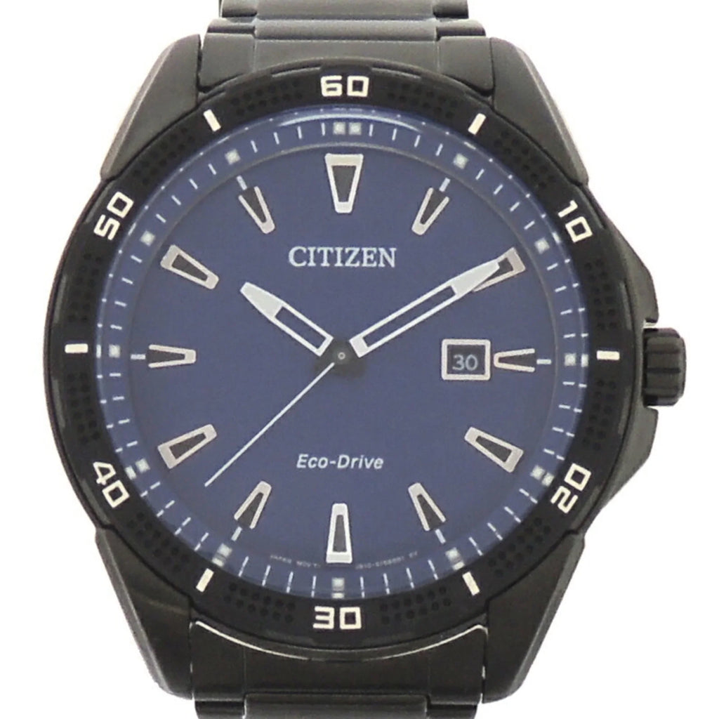Stylish Pre-Owned Citizen Eco-Drive Men's Watch AW1585-55L (J810-S115973) Stainless Steel Blue Dial (Good)