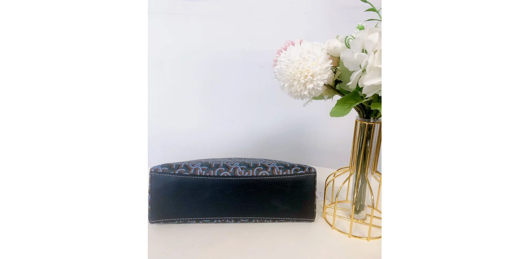 Stylish Coach CF343 Madi Crossbody With Coach Monogram Print IN Navy