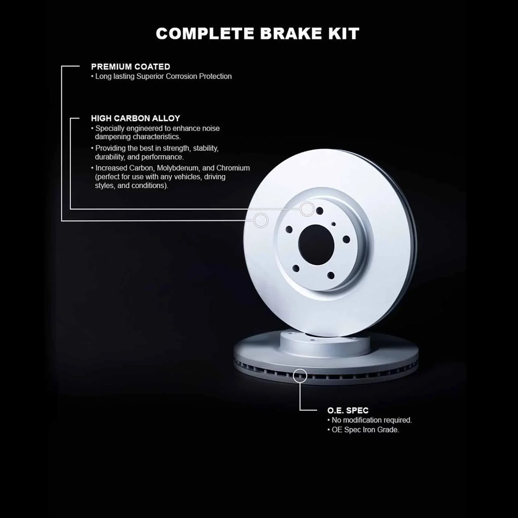 R1 Concepts Wdpn1 42010 R1 Concepts Brake Rotor Carbon Coated Fits select: 2014-2022 JEEP CHEROKEE